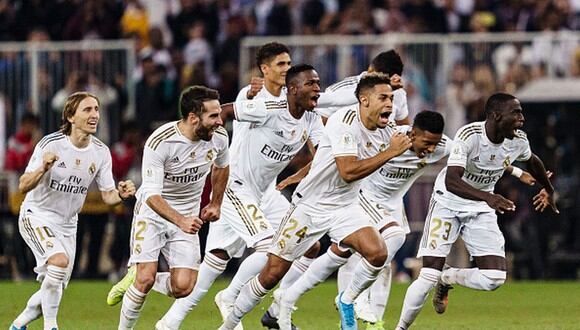 Real Madrid obtuvo la Supercopa de España en los penales ante el Atlético. (Foto: Getty)