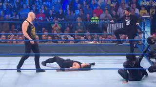 ¡Lo salvó Corbin! Nakamura retuvo el título Intercontinental ante Roman Reigns tras descalificación en SmackDown [VIDEO]