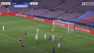 Golazo de Messi desde el suelo: obra de arte de Leo para liquidar el Barcelona vs. Napoli en Camp Nou [VIDEO]