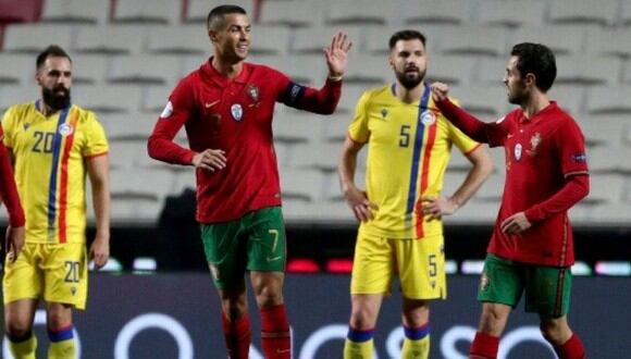 Portugal goleó 7-0 a Andorra en Lisboa por Amistoso de Fecha FIFA. (Foto: AFP)