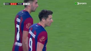 Llegó el descuento: gol de Lewandowski para el 3-1 de Real Madrid vs. Barcelona