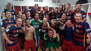 Barcelona campeón: el íntimo festejo en el vestuario por título de Liga