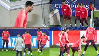 ¡Se pone a punto! Messi se entrenó con Barcelona previo al duelo contra Inter por Champions [FOTOS]