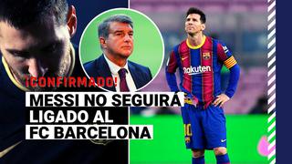 Es oficial: Messi no continuará vistiendo la camiseta del Barcelona