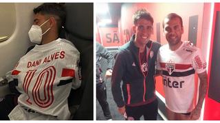 Sueño hecho realidad: futbolista de Lanús durmió con la camiseta de Dani Alves