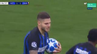 ¡De '9', de goleador! Mauro Icardi anotó el empate del Inter de Milán ante Barcelona [VIDEO]