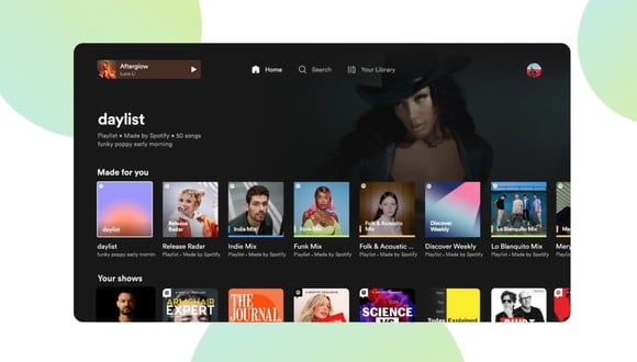 Nueva interfaz de Spotify está disponible en tu TV (Spotify)