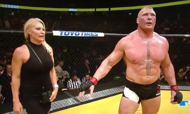 Brock Lesnar y Sable. (WWE)