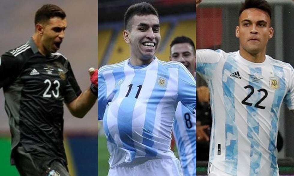 'Dibu' Martínez, Ángel Correa y Lautaro Martínez serán las grandes ausencias de la Selección Argentina en la fecha triple de las Eliminatorias Sudamericanas. (Foto: Getty)