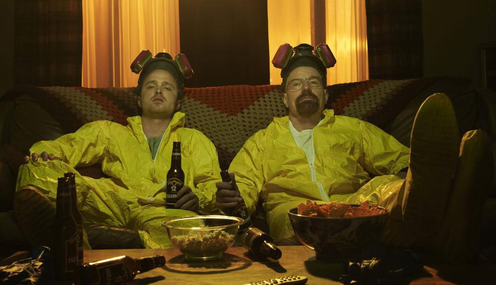 Aaron Paul y Bryan Cranston siguen generando intriga sobre su participación en la película  de "Breaking Bad". (Foto: AMC)