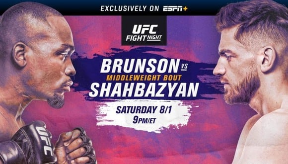 Brunson vs. Shahbazyan se enfrentan en el UFC Apex de Las Vegas.