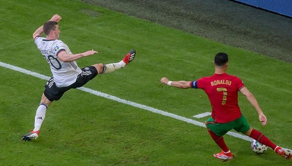 Robin Gosens marcó un gol en el triunfo de Alemania sobre Portugal en la Euro. (Getty)