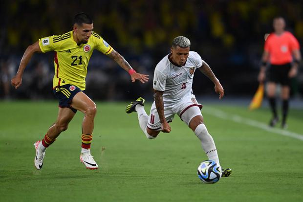 Venezuela cayó en su debut en las Clasificatorias Conmebol ante Colombia (Foto: Juan Barreto / AFP)