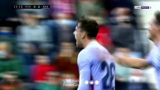 Una locura de pase de Gavi: Nico González anota el 1-0 en Barcelona vs. Osasuna [VIDEO]