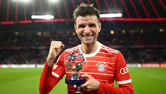 Thomas Müller fue elegido como figura del partido de Bayern vs. PSG. (Foto: Getty Images)