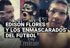 Edison Flores y otros futbolistas que tuvieron que jugar con una máscara