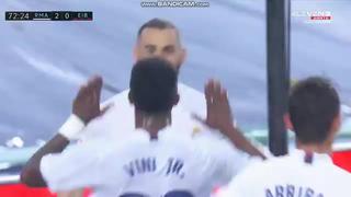 ¡Sí, es Vinicius! Benzema hizo el 2-0 de Real Madrid vs. Eibar tras jugadón del brasileño [VIDEO]