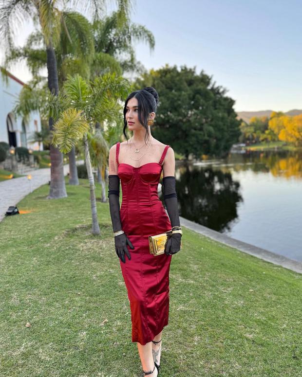 Karla Laveaga usó el mismo vestido para la boda de Vicente Fernández Jr. (Foto: Karla Laveaga / Instagram)