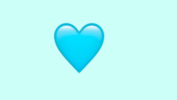 Si tu mejor amigo te mandó el corazón celeste, entonces entérate qué es lo que significa en WhatsApp. (Foto: Emojipedia)