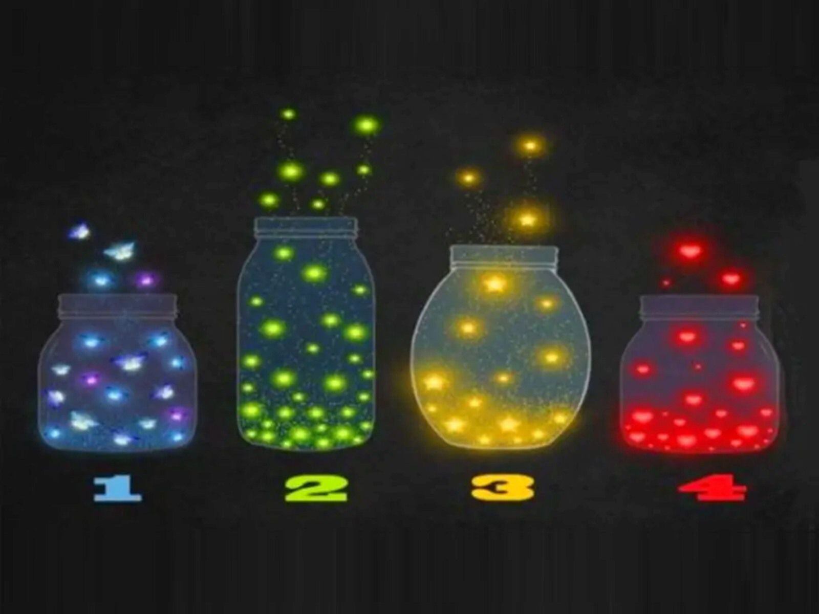 TEST VISUAL | Esta imagen muestra cuatro frascos mágicos. Tienes que escoger uno. (Foto: namastest.net)