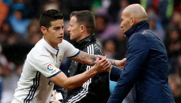 James Rodriguez no ha vuelto a una convocatoria de Zidane desde que pidió no viajar a Bilbao. (Foto: AFP)