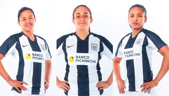 Neidy Romero, María Ortegano y Heidie Padilla son jugadoras extranjeras de Alianza Lima. (Prensa Alianza Lima)