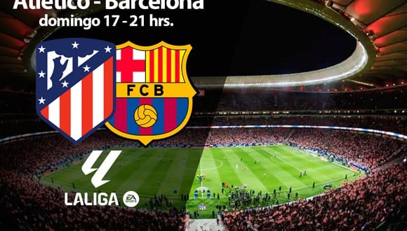 Desde las 21:00 horas de España, Atlético recibe a FC Barcelona este domingo 17 de marzo en el Cívitas Metropolitano por LaLiga EA Sports. (Foto: Depor/Composición)