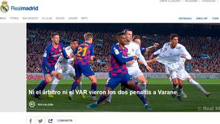 ¿Harán un reclamo formal? La queja del Real Madrid en su web luego que no cobren dos posibles penales en el Camp Nou