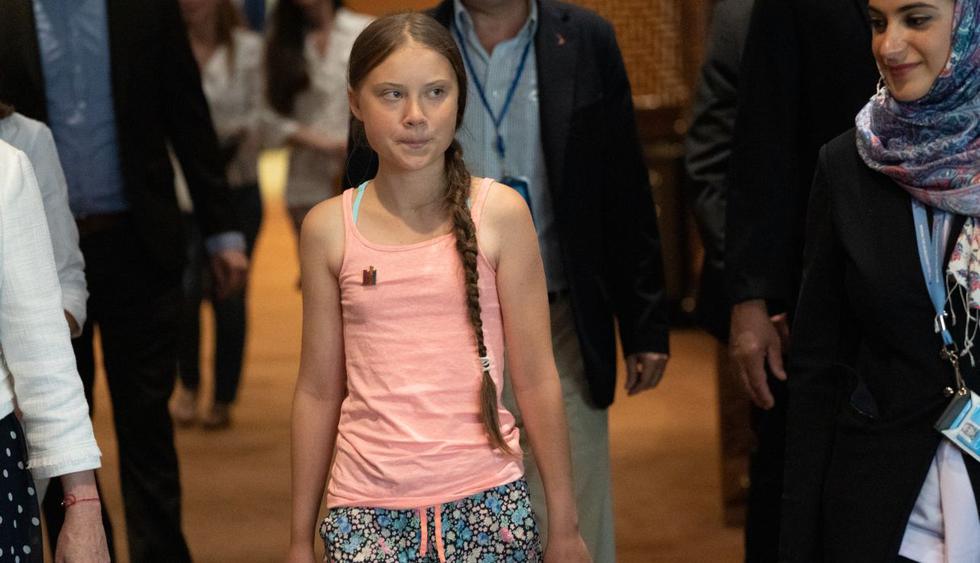 La joven activista sueca Greta Thunberg también fue galardonada en los GQ en Londres. (Foto: AFP)