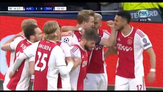 ¡Celebró Ámsterdam! De Ligt saltó y con la cabeza marcó golazo en el Ajax contra Tottenham [VIDEO]