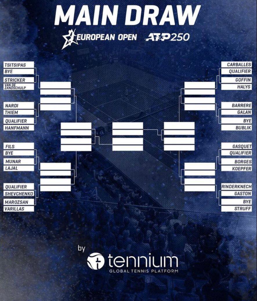 Así se jugará el ATP 250 de Amberes. (Foto: Difusión)