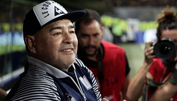Diego Maradona es entrenador de Gimnasia y Esgrima La Plata. (Foto: AFP)