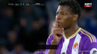 ¡Ya es goleada! Gol de Plata para el 3-0 de Valladolid vs. Barcelona [VIDEO]