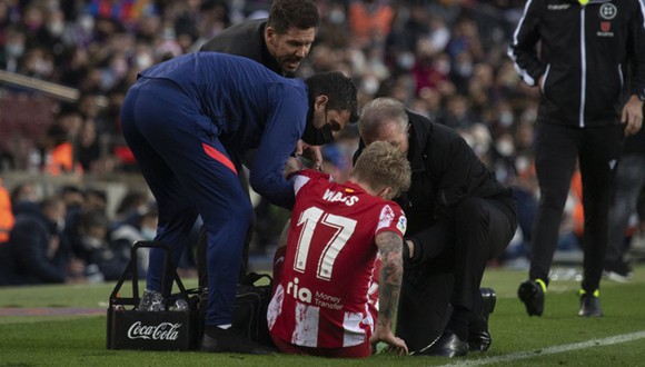 Daniel Wass debutó como jugador del Atlético de Madrid ante el Barcelona. (Foto: captura Movistar)