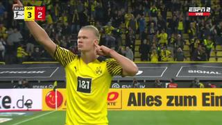 La tremenda definición de Haaland para sellar la victoria de Dortmund [VIDEO]