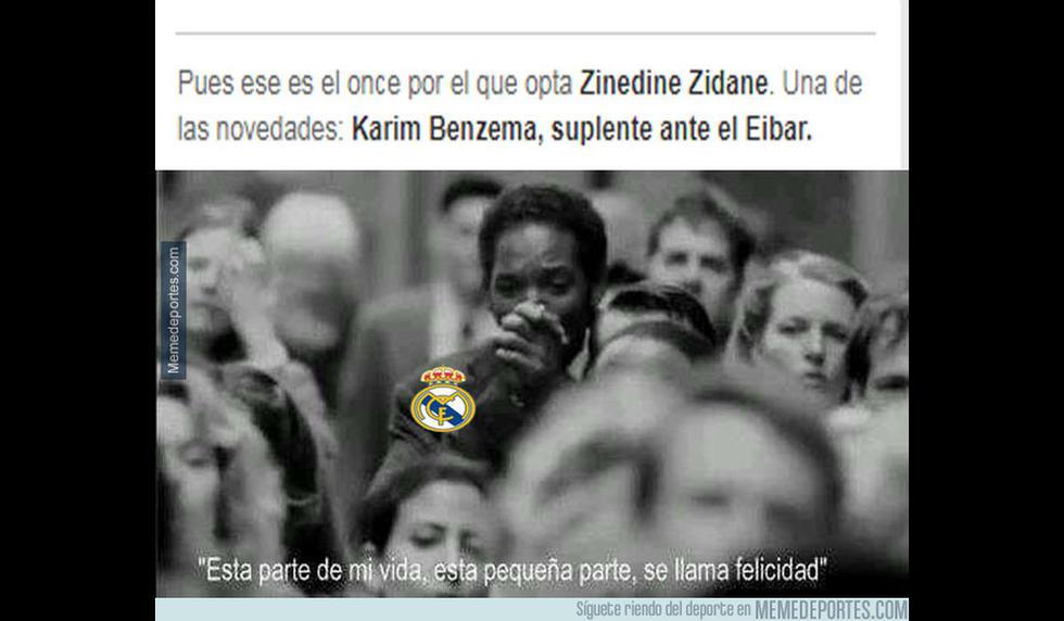 Real Madrid vs. Eibar: los mejores memes del triunfo merengue y la suplente de Benzema  en el Bernabéu.