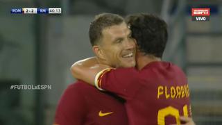 Es un partidazo: el gol de Edin Dzeko en el Real Madrid vs. Roma en Italia [VIDEO]