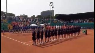 ¡Una sola voz! Así se entonó el himno nacional previo al Perú vs Suiza por la Copa Davis en el Lawn Tennis [VIDEO]