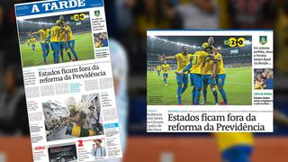 "SinVARgüenzas": las portadas tras la derrota de Argentina y la clasificación de Brasil por Copa América [FOTOS]
