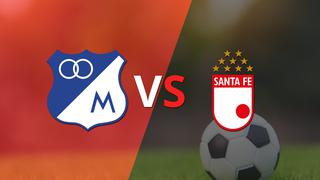 Termina el primer tiempo con una victoria para Millonarios vs Santa Fe por 1-0