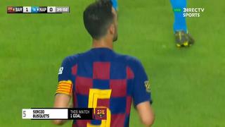 ¿Messi eres tú? Busquets marcó golazo para el 1-0 del Barcelona ante Napoli en Miami [VIDEO]