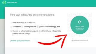 ¿Por qué no me parece el código QR en WhatsApp Web? 