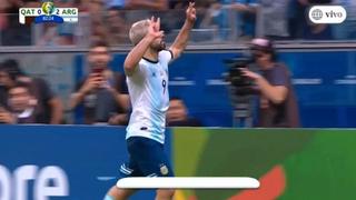 ¡Se reencuentra con el gol! El tanto del 'Kun' Agüero para el 2-0 de Argentina ante Qatar [VIDEO]