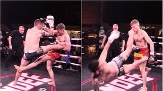 Muay Thai: agarraron su pierna, pero respondió con espectacular patada voladora [VIDEO]