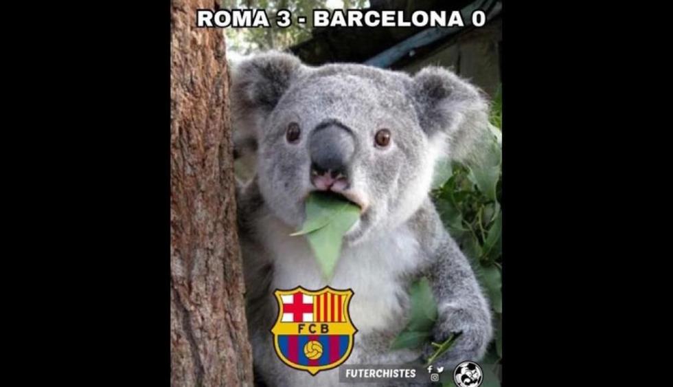 Los mejores memes del Barcelona-Roma por la vuelta de cuartos de final de Champions League. (Difusión)