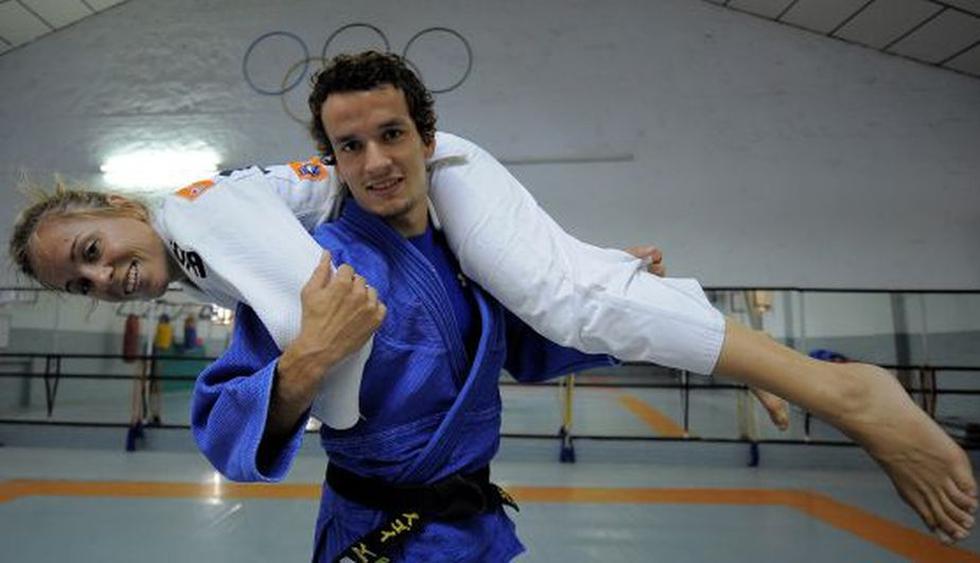 Judo. Los españoles Sugoi Uriarte y Laura Gómez.