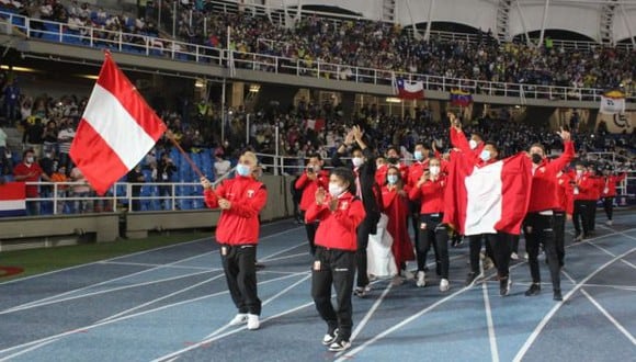 Delegación peruana desfiló en la inauguración de los Juegos Panamericanos Junior 2021. (Difusión)