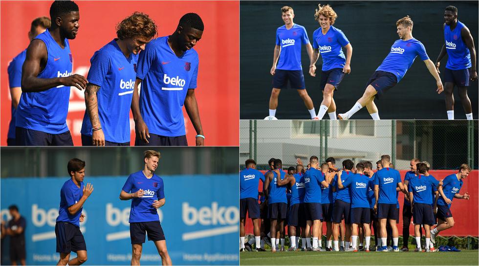 Caras nuevas: Griezmann, De Jong y Neto, protagonistas del primer entrenamiento del Barcelona [FOTOS]