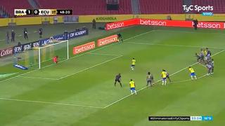 Tras fallar su primer disparo: Neymar repitió penal y puso el 2-0 de Brasil vs. Ecuador [VIDEO]
