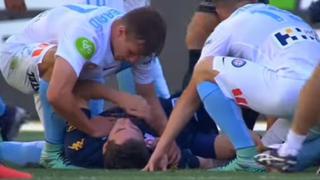 Youtube: australiano se lesiona peroné, tobillo y hombro en un sola jugada